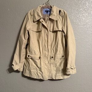 Tommy Hilfiger Tan Utility Jacket with Hood – Women’s Medium